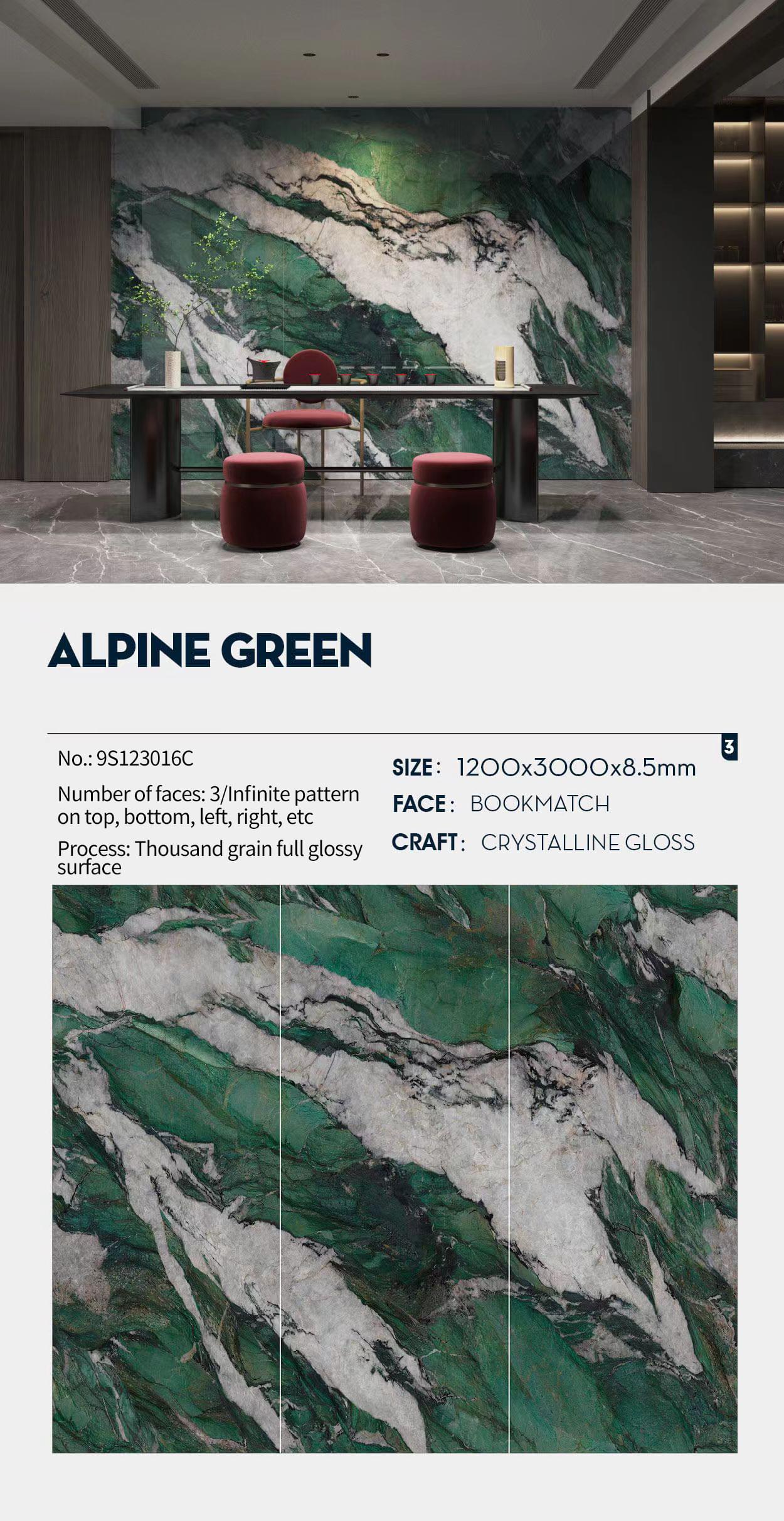 Alpinegreenstoneslabthreepieces