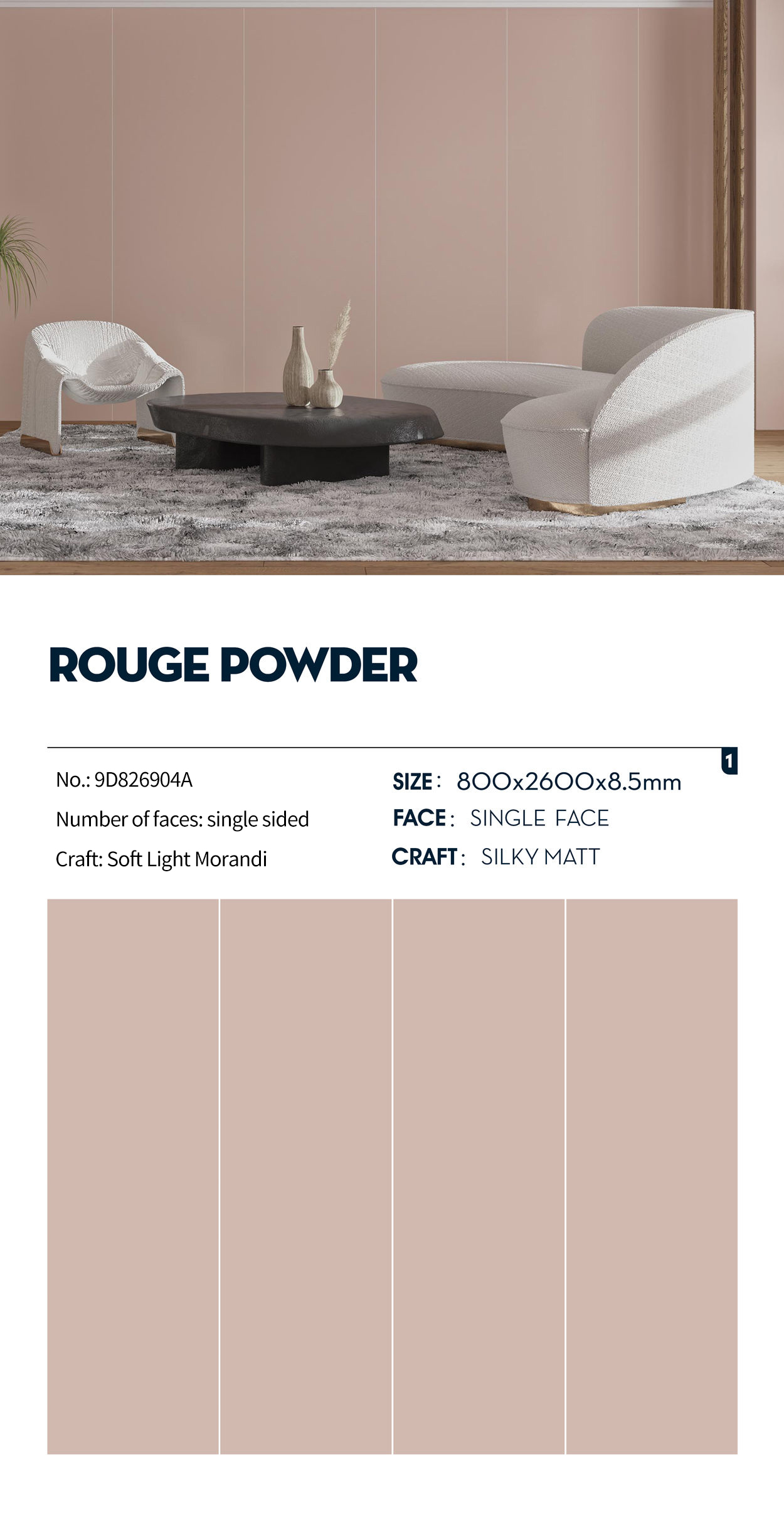 Rouge Powder MT3131SM Sintered Stone Countertops Matt (2)