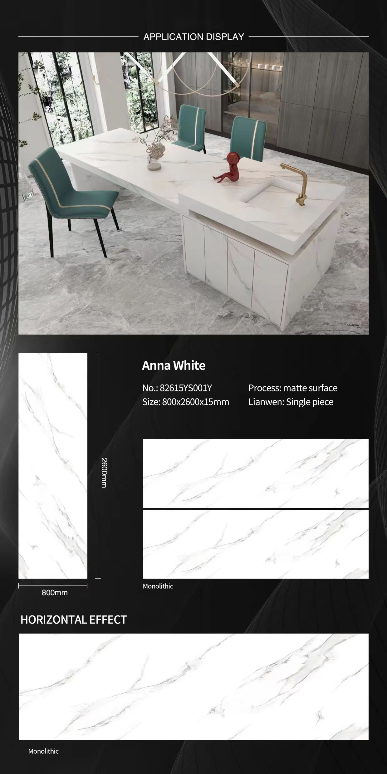 Anna White MT3206SM Sintered Stone Countertops Matt (2)