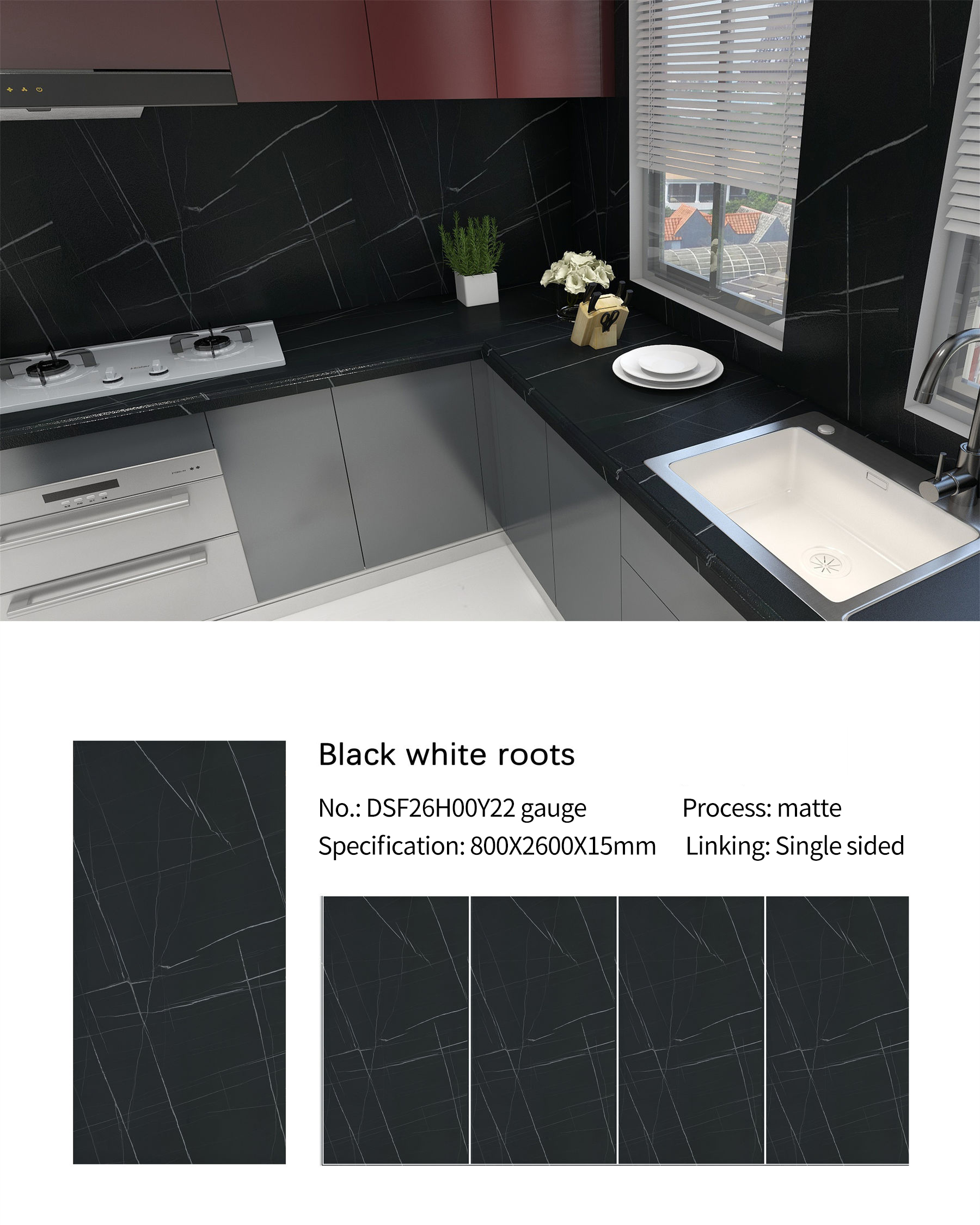 Black&White Roots MT3236SM Sintered Stone Countertops Matt (2)