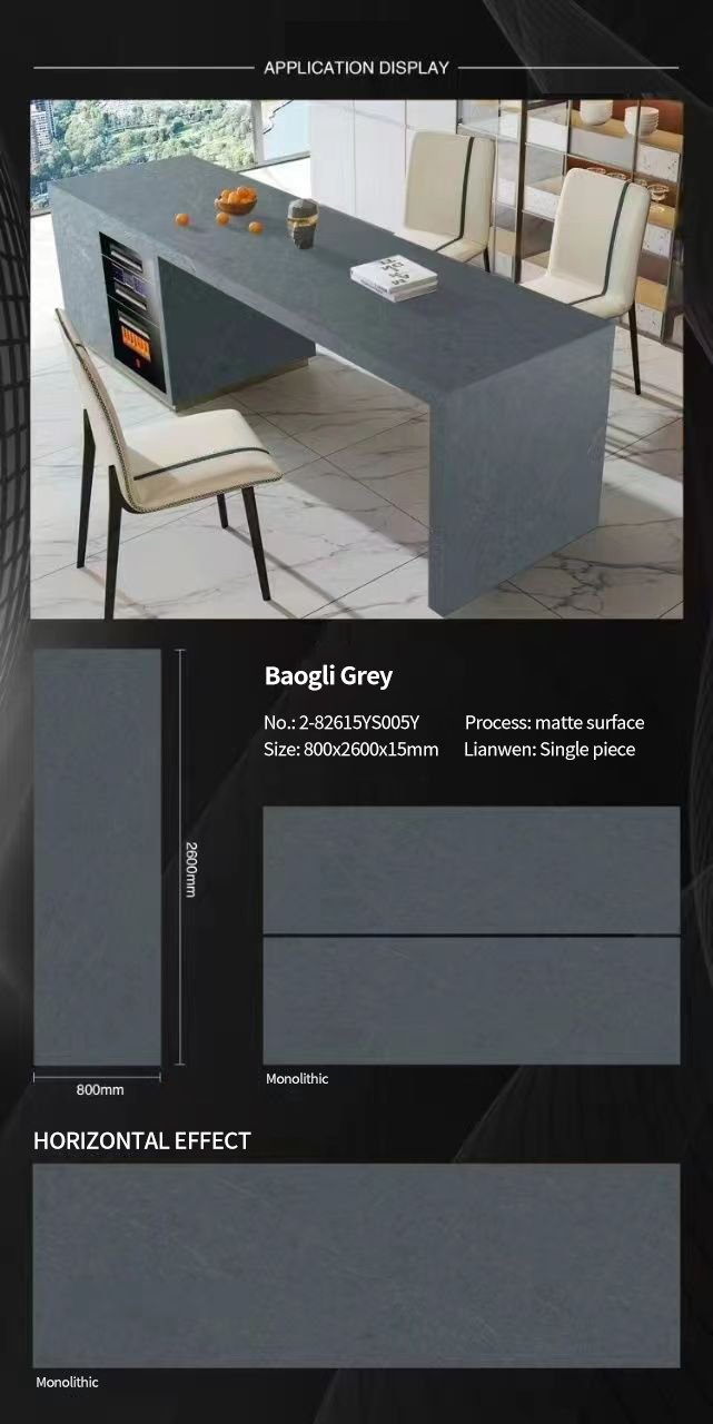 Baogli Grey MT3205SM Sintered Stone Countertops Matt