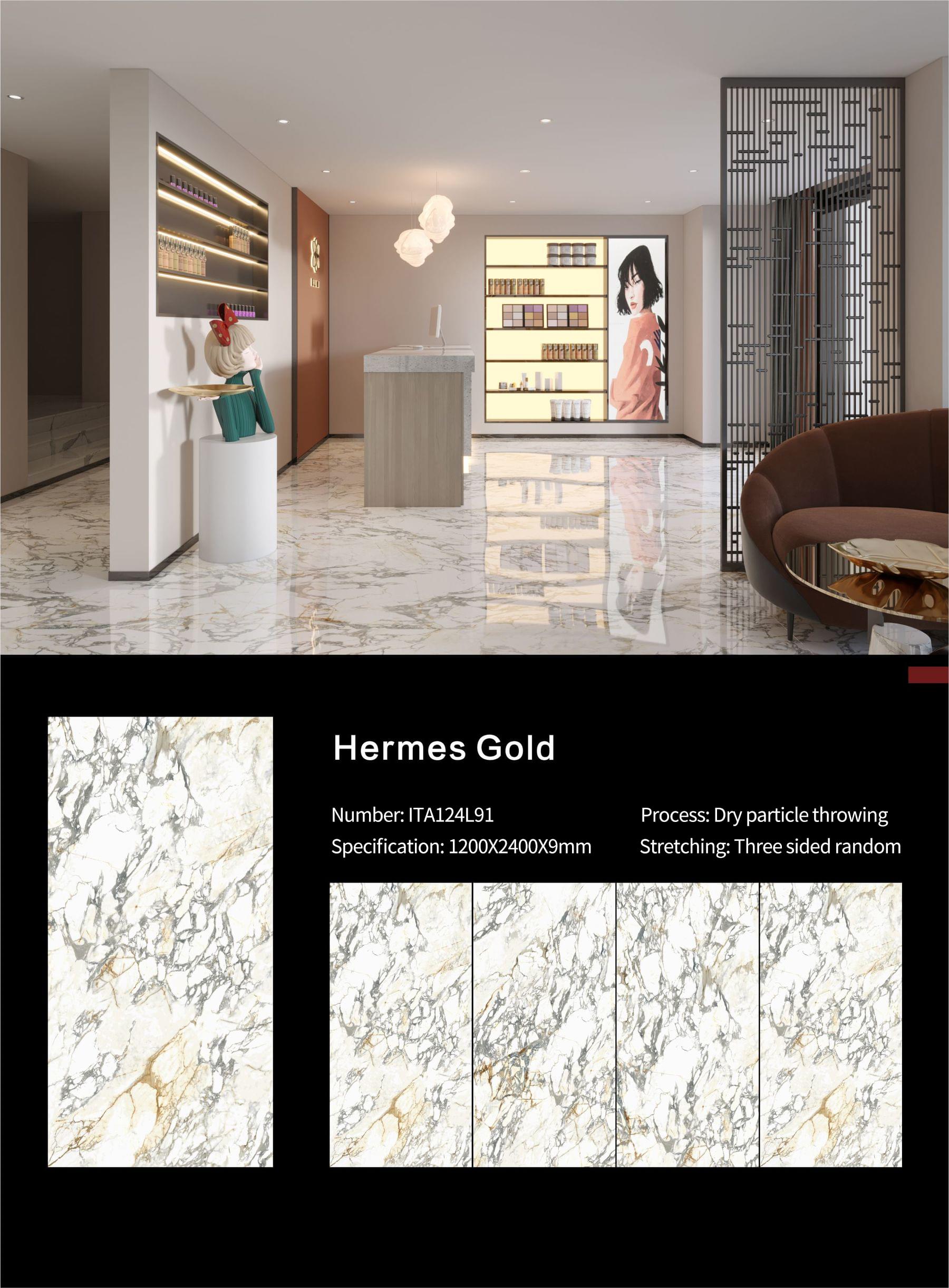 Hermes Gold Sintered Stone Slabs Polished (1)