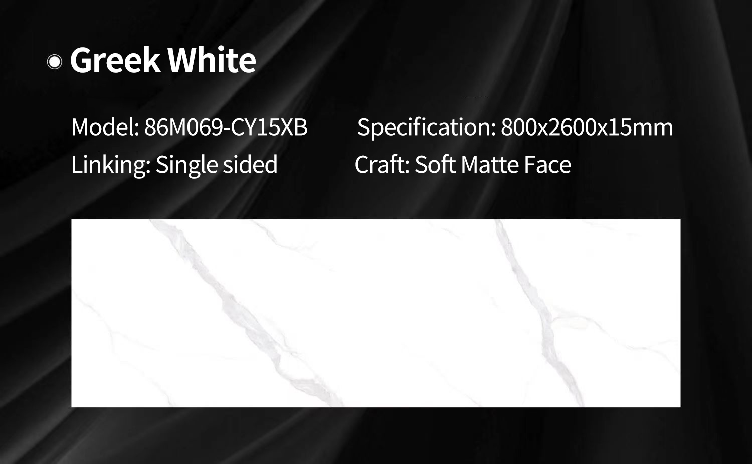 Greek White MT3214SM Sintered Stone Countertops Matt