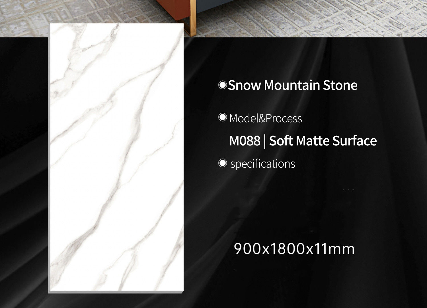 Snow Mountain Stone MT3904SM Sintered Stone Countertops Matt