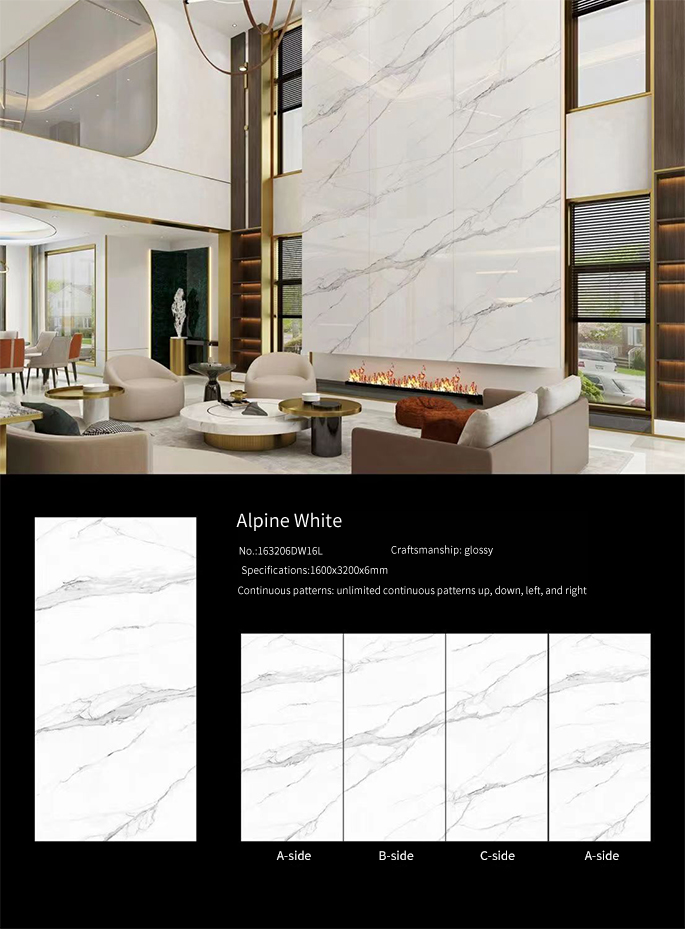 Alpine White MT406SP Sintered Stone Slabs Polished