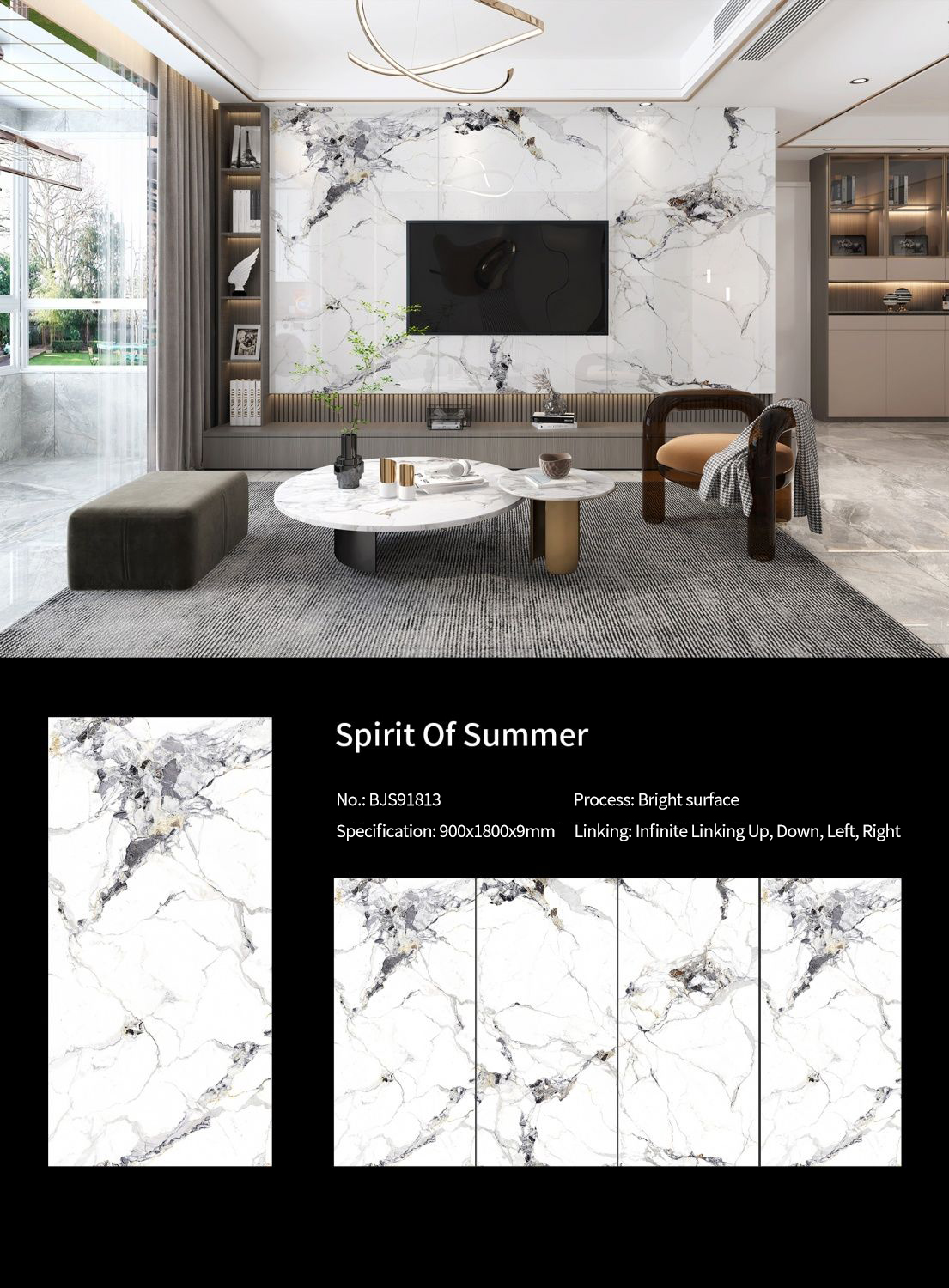 Summer Spirit MT3708SP Sintered Stone Slabs Polished