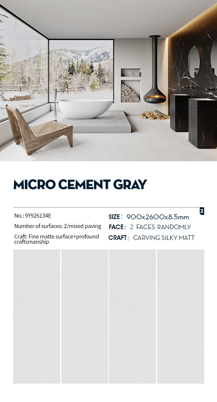 Micro Cement Gray MT2907SM Sintered Stone Countertops Matt