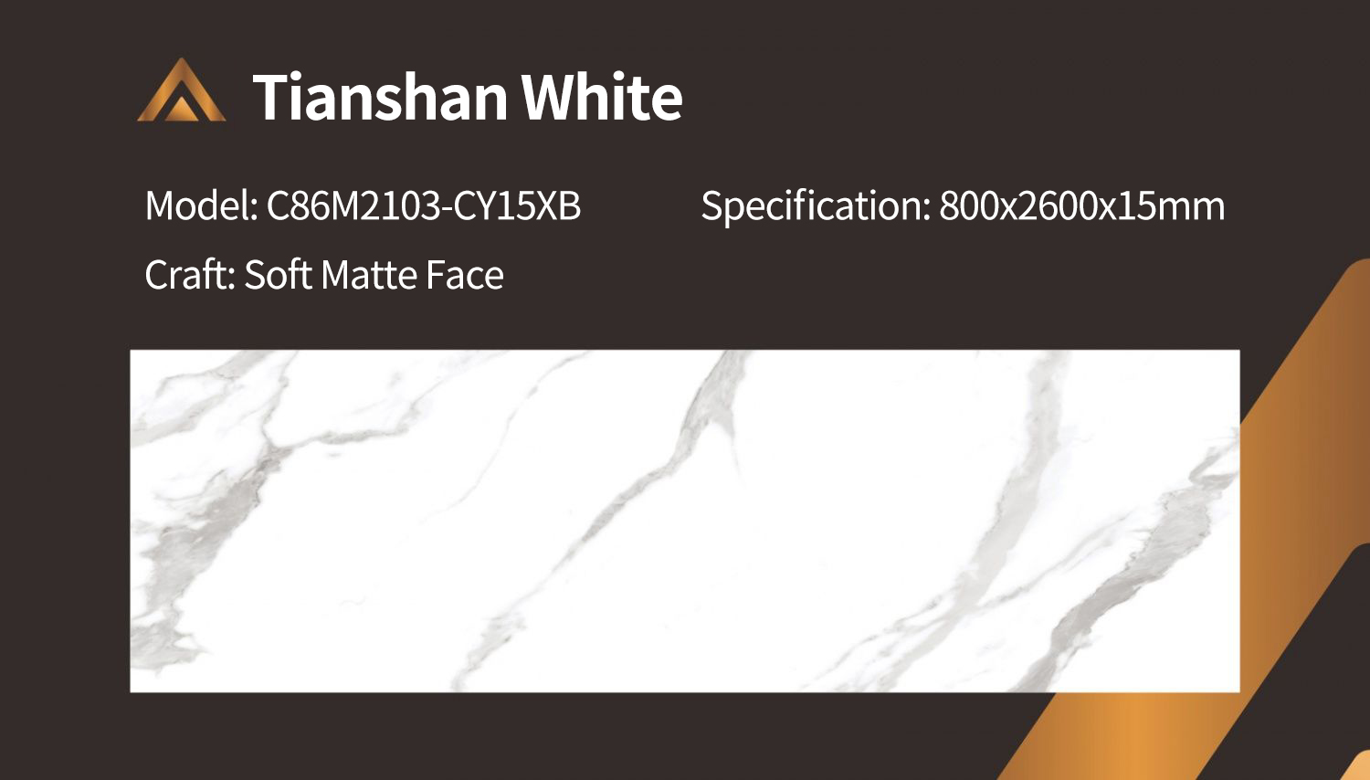 Tianshan White MT3227SM Sintered Stone Countertops Matt