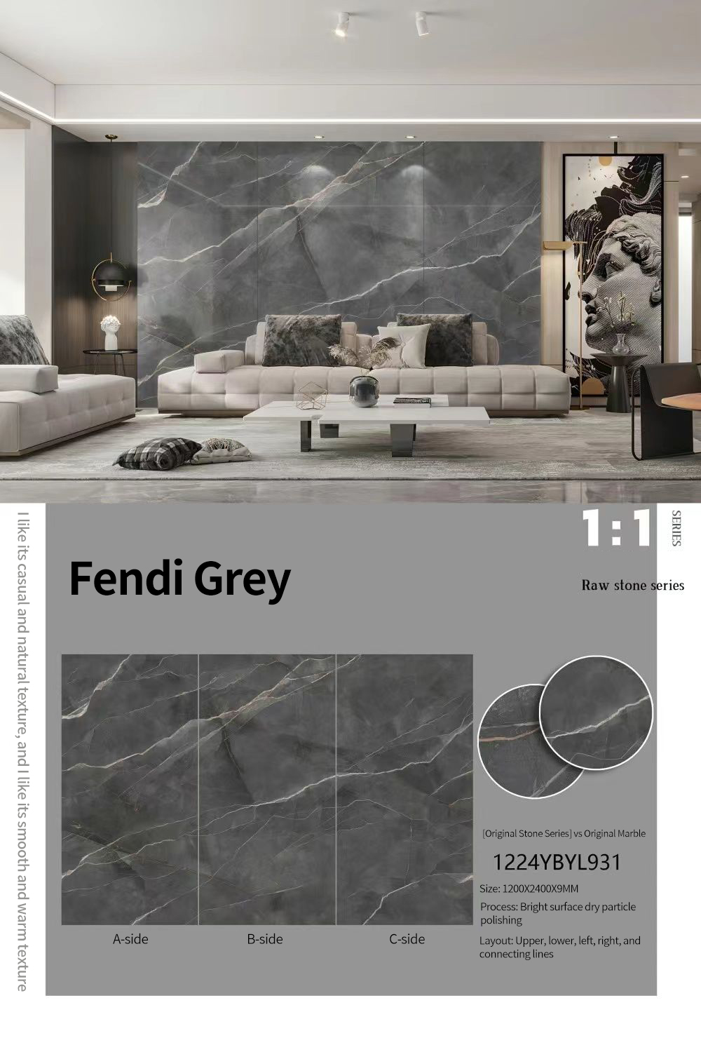 Fendi Grey Sintered Stone Slabs Polished (2)