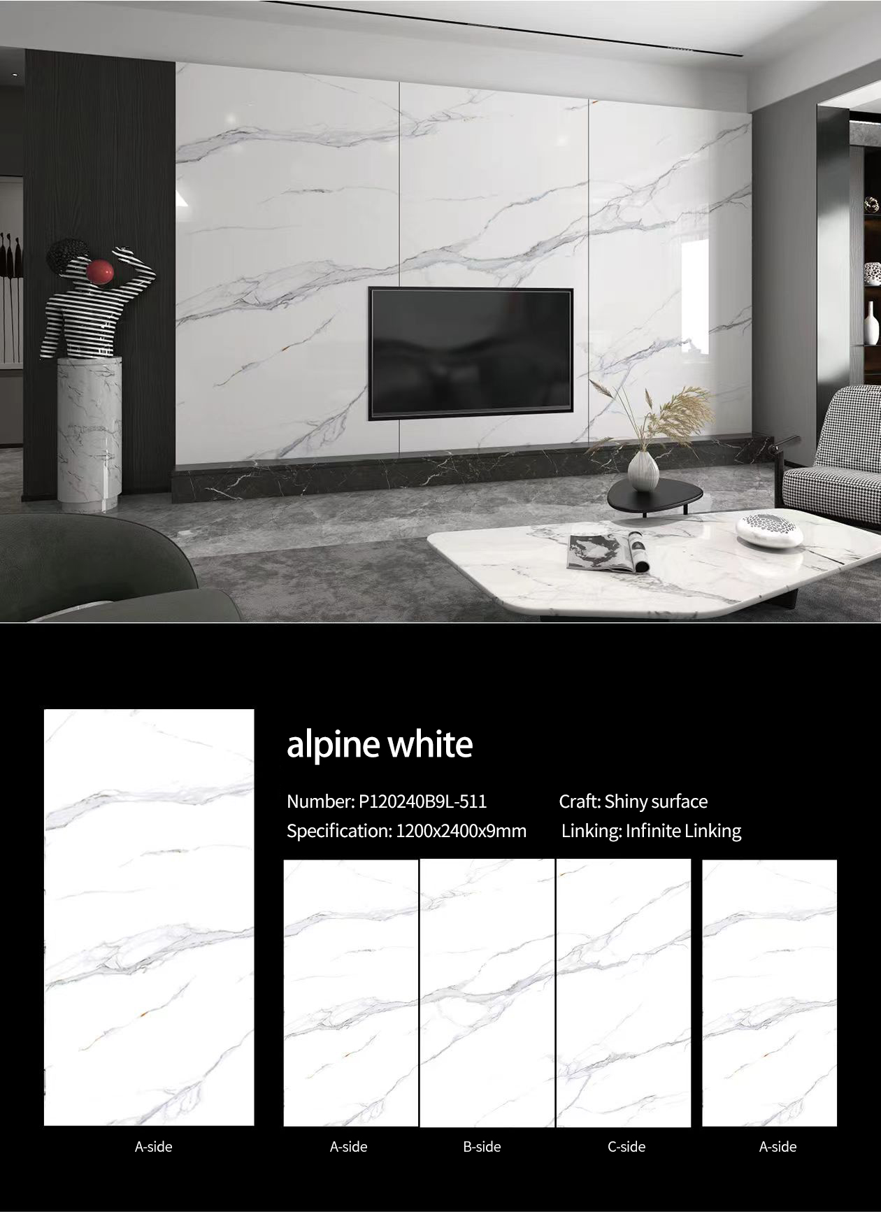 ALPINE WHITE MT4624 Sintered Stone Slabs Polished (1)