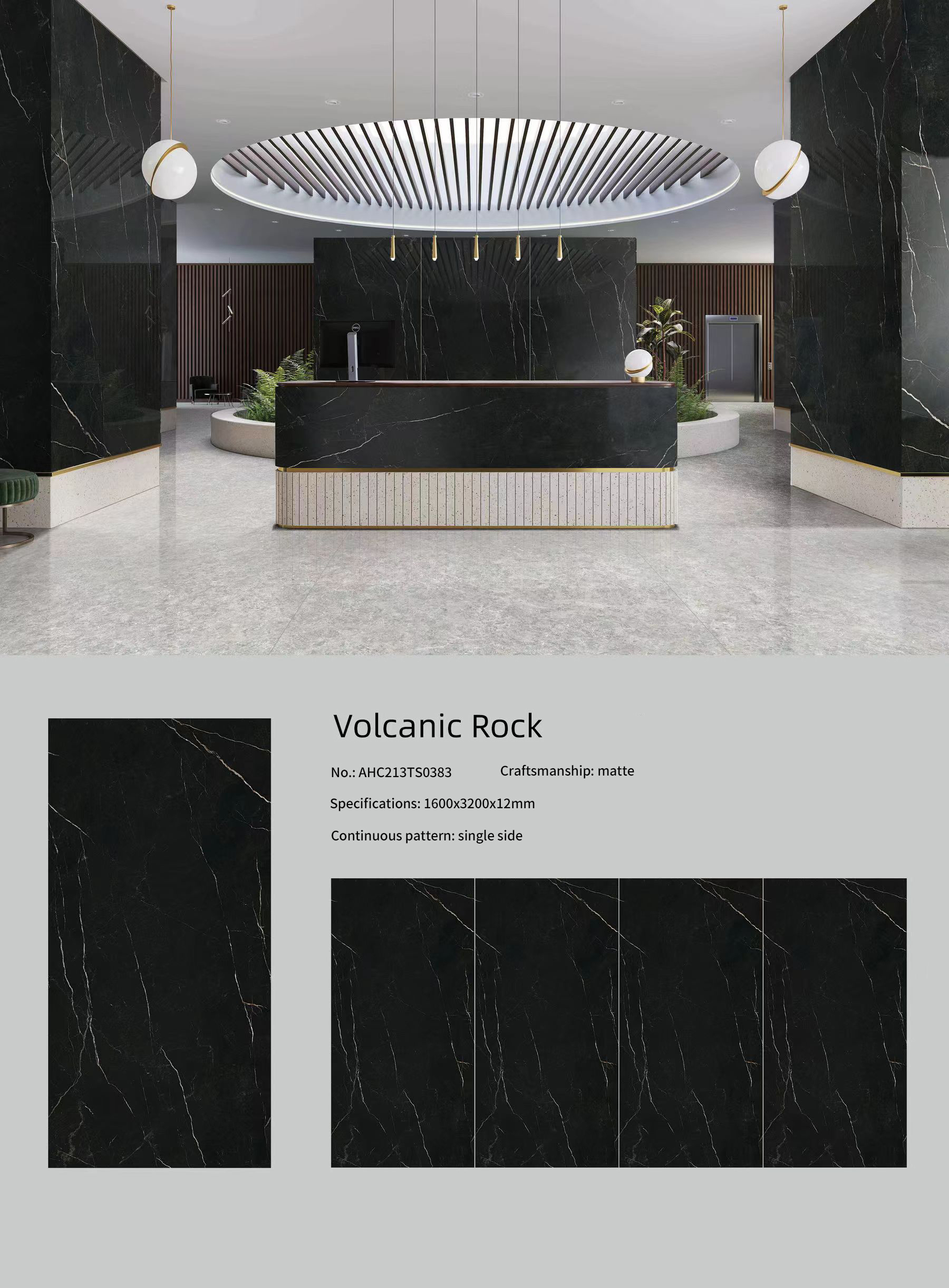 Volcanic Rock MT201SM Sintered Stone Countertops Matt