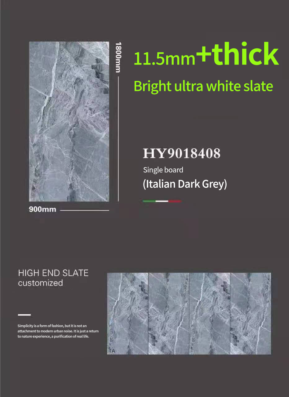 Italian Dark Grey MT3801SP Sintered Stone Slabs Polished