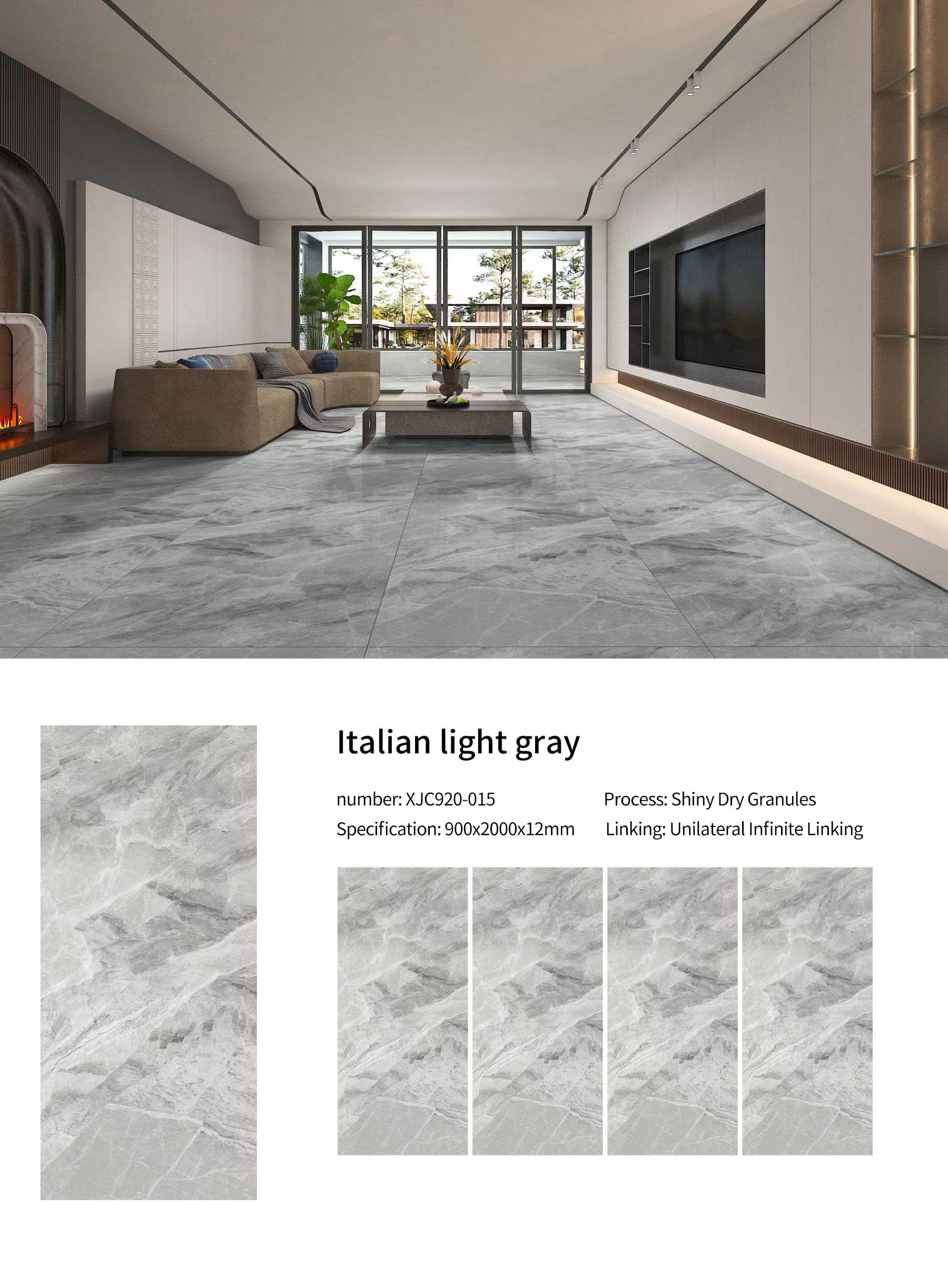 Italian Light Gray Sintered Stone Slabs Polished