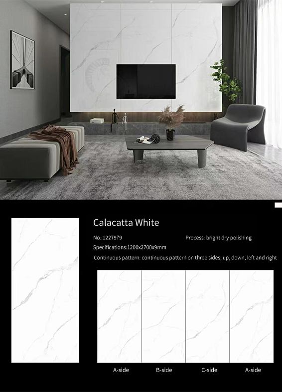 Calacatta White Sintered Stone Slabs Polished (2)